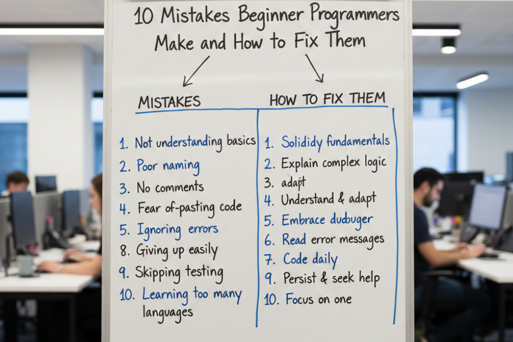 10 Mistakes Beginner Programmers Make and How to Fix Them