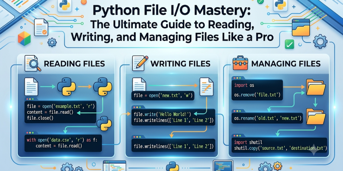 Python File I/O Mastery: The Ultimate Guide to Reading, Writing, and Managing Files Like a Pro