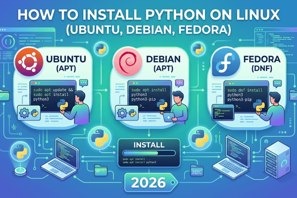 How to Install Python on Linux (Ubuntu, Debian, Fedora) – 2026