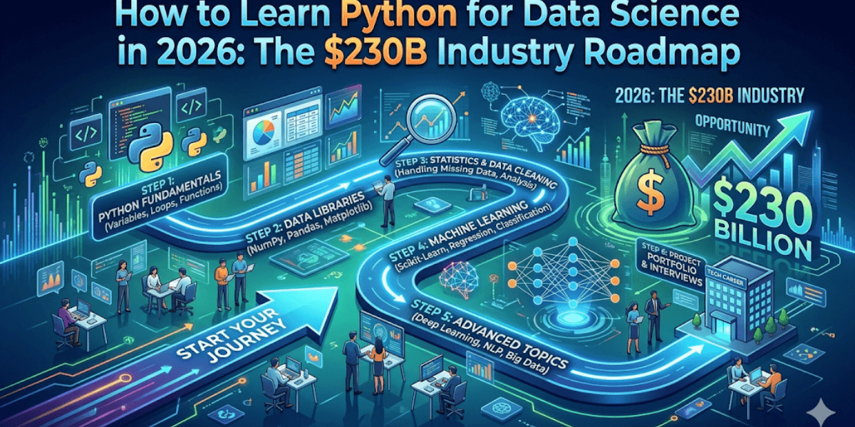 How to Learn Python for Data Science in 2026: The $230B Industry Roadmap