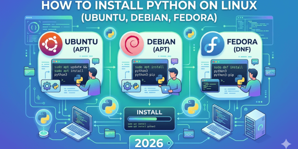 How to Install Python on Linux (Ubuntu, Debian, Fedora) – 2026