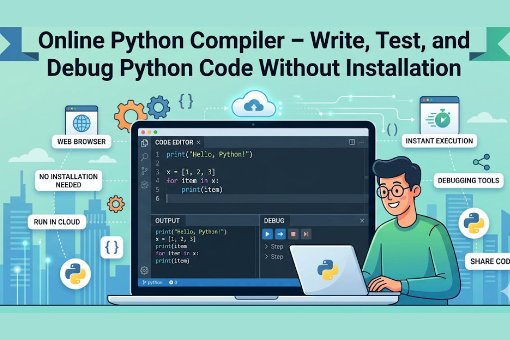 Online Python Compiler – Write, Test, and Debug Python Code Without Installation