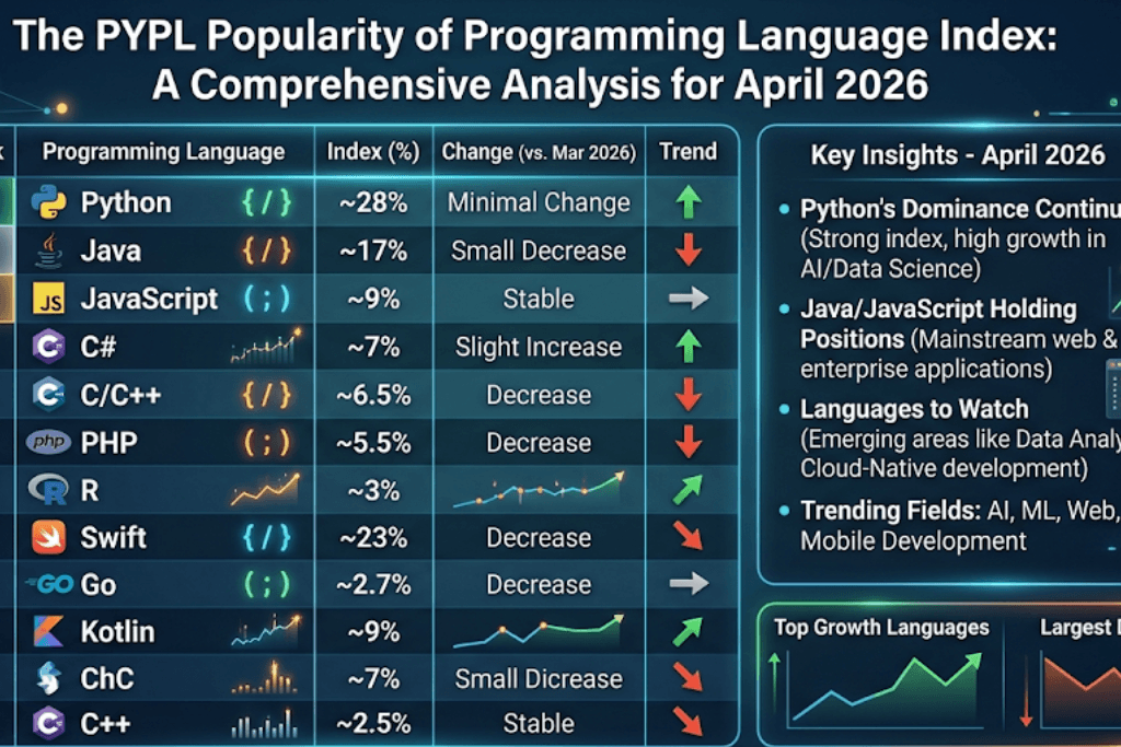 The PYPL Popularity of Programming Language Index: A Comprehensive Analysis for April 2026