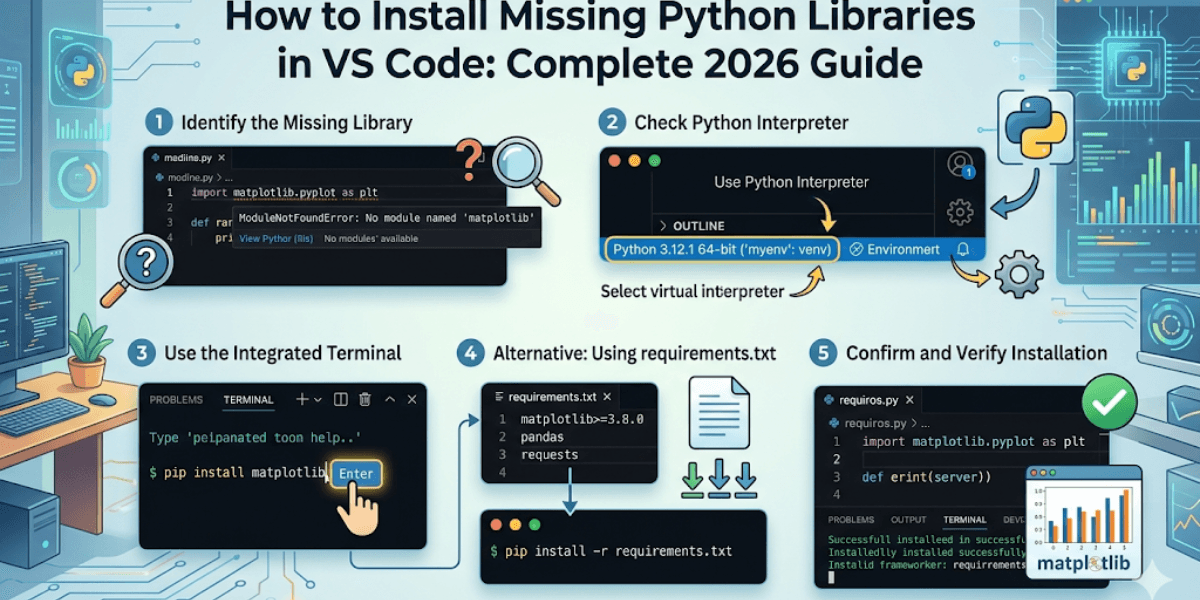 How to Install Missing Python Libraries in VS Code: Complete 2026 Guide