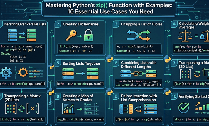 Mastering Python’s zip() Function with Examples: 10 Essential Use Cases You Need