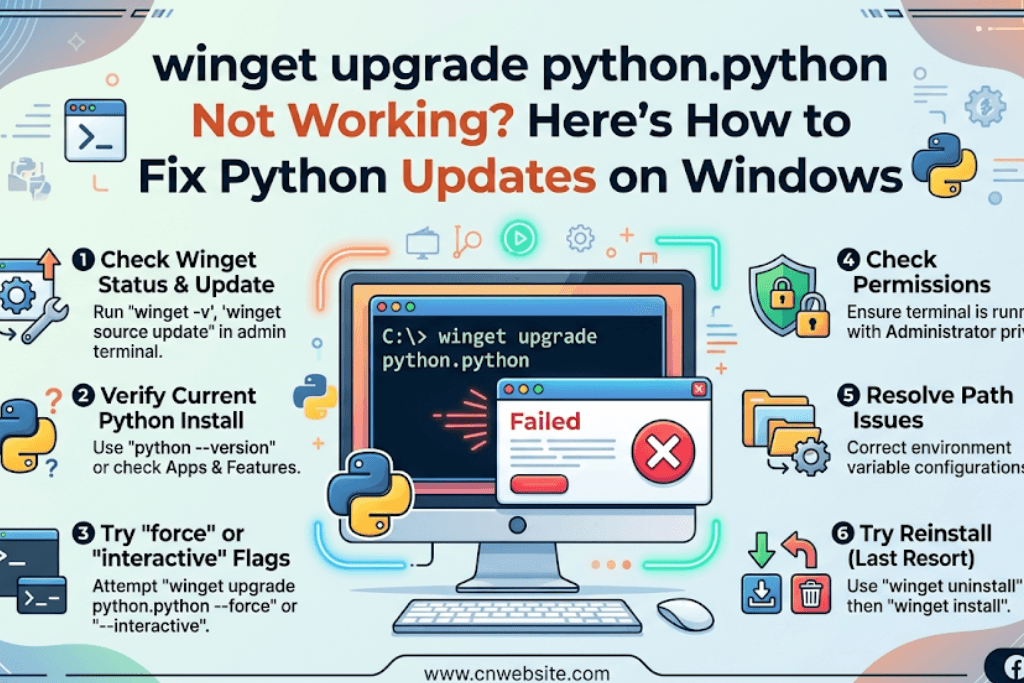 "winget upgrade python.python Not Working? Here's How to Fix Python Updates on Windows"