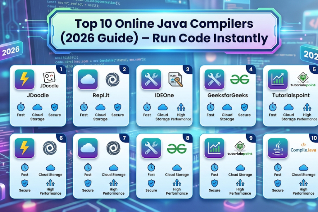 Top 10 Online Java Compilers (2026 Guide) – Run Code Instantly Top 10 Online Java Compilers (2026 Guide) – Run Code Instantly