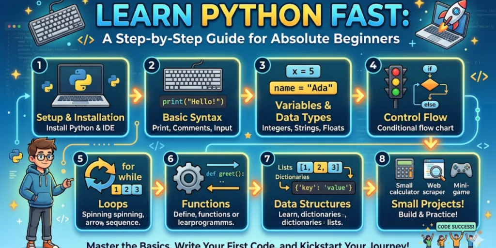 Learn Python Fast: A Step-by-Step Guide for Absolute Beginners