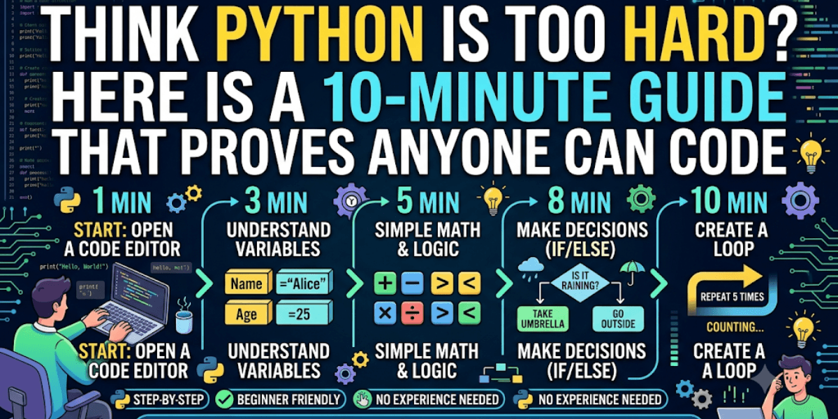 Think Python Is Too Hard? Here is a 10-Minute Guide That Proves Anyone Can Code