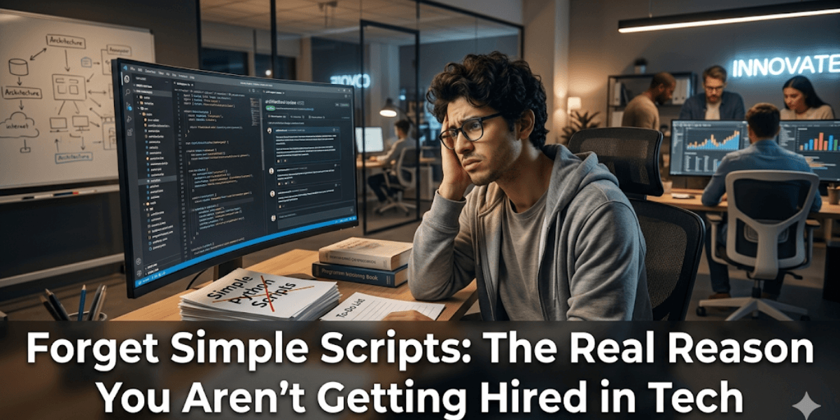 "Forget Simple Scripts: The Real Reason You Aren’t Getting Hired in Tech" "Forget Simple Scripts: The Real Reason You Aren’t Getting Hired in Tech