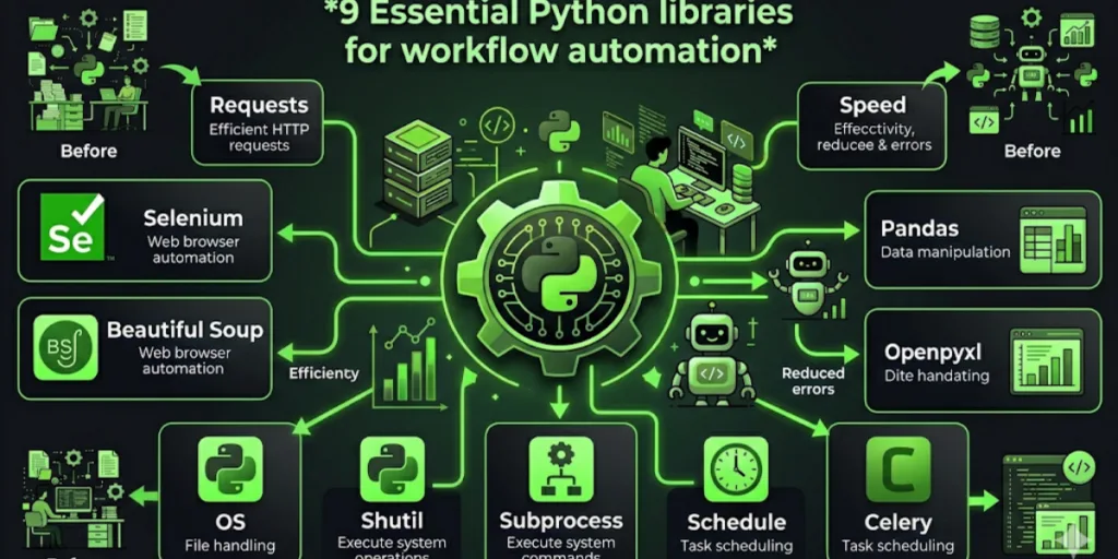 9 Essential Python libraries for workflow automation