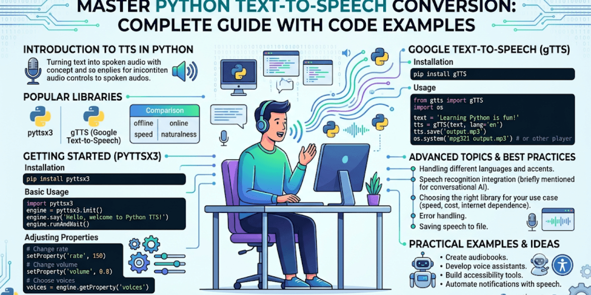 Master Python Text to Speech Conversion: Complete Guide with Code Examples