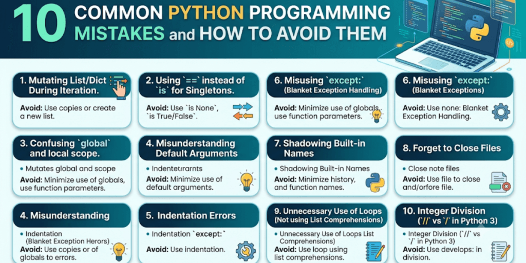 10 Common Python Programming Mistakes and How to Avoid Them