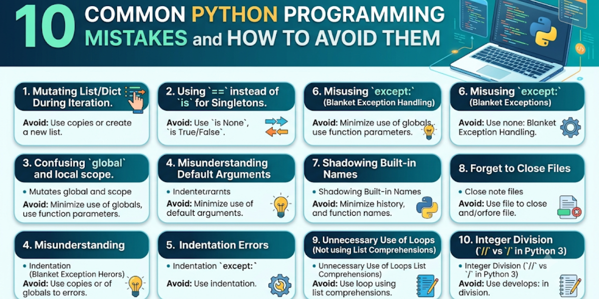 10 Common Python Programming Mistakes and How to Avoid Them 10 Common Python Programming Mistakes and How to Avoid Them