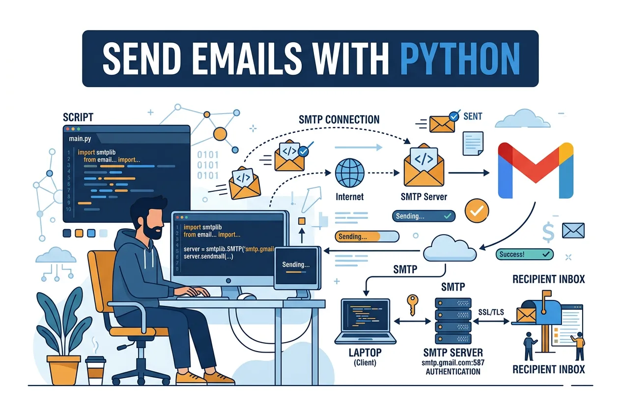 How to Send Emails with Python: Beginner Tutorial (Gmail + SMTP)